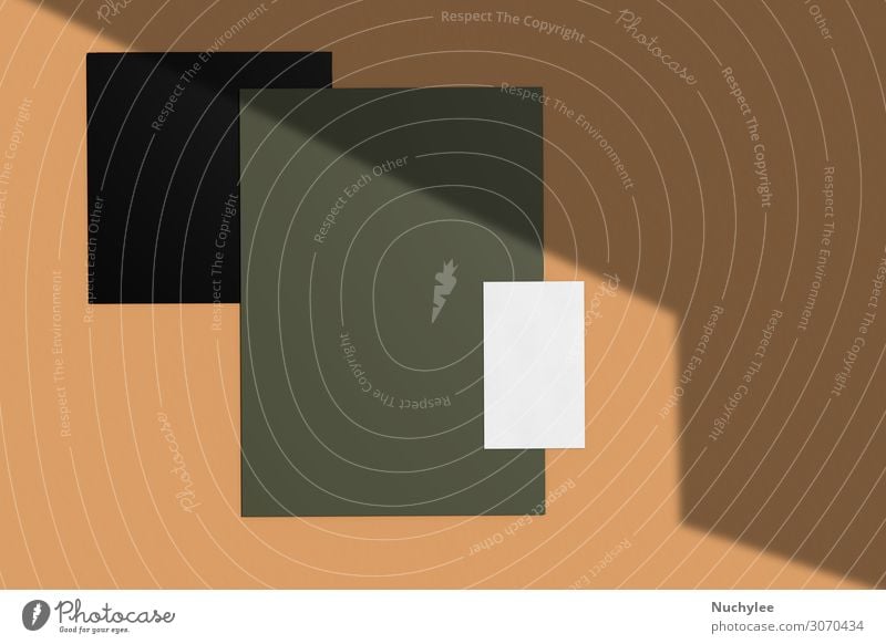 Branding Identitätsnachbildung der Firmennamenskarte Stil Design Büro Business Umwelt Herbst Papier dunkel modern Sauberkeit braun grün weiß Idee Kreativität