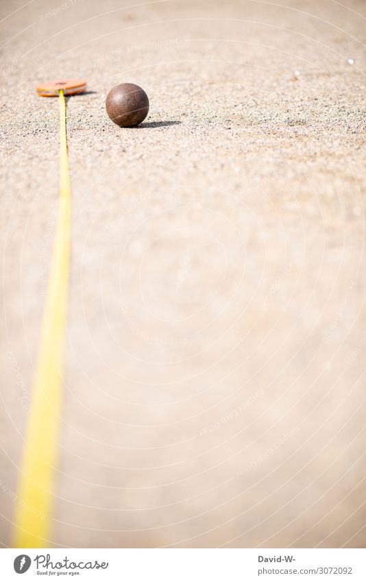 Kugelstoßen Gesundheit Leben Freizeit & Hobby Sport Fitness Sport-Training Ballsport Sportler Sportveranstaltung Erfolg Mensch liegen kugelstoßen werfen schwer