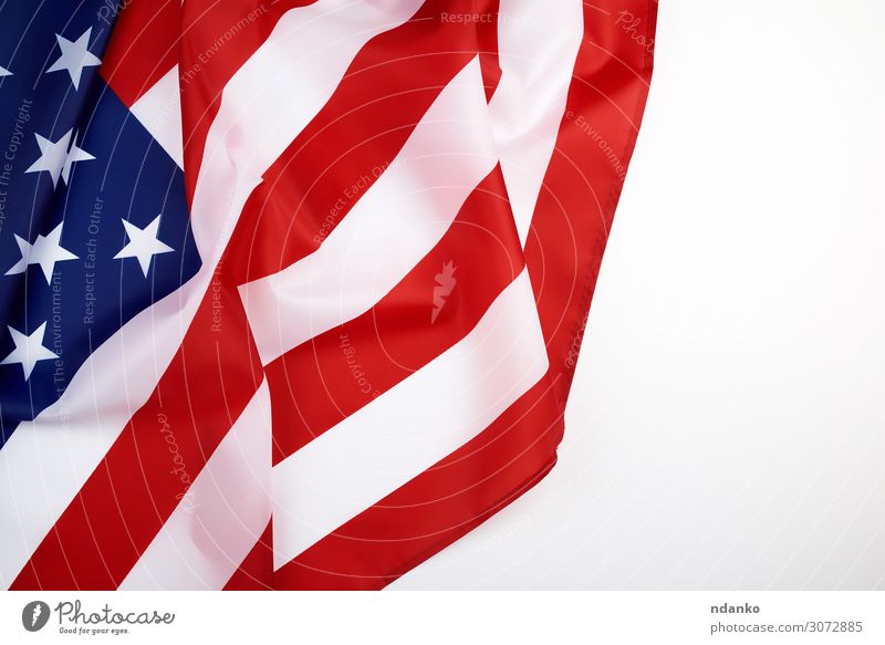 nationale Textilflagge der Vereinigten Staaten von Amerika Freiheit Feste & Feiern Wind Stoff Streifen Fahne historisch blau rot weiß Selbstständigkeit