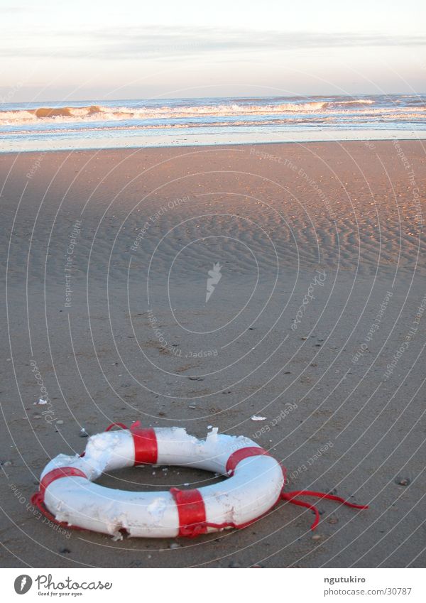 Strandgut Schwimmhilfe Rettungsring Meer Müll