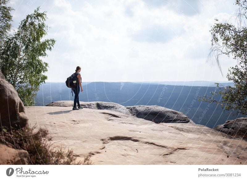 #A2# Aussicht Umwelt Natur Landschaft Pflanze ästhetisch Sächsische Schweiz Gipfel Schneebedeckte Gipfel Frau wandern Wanderschuhe Wandertag Wanderausflug