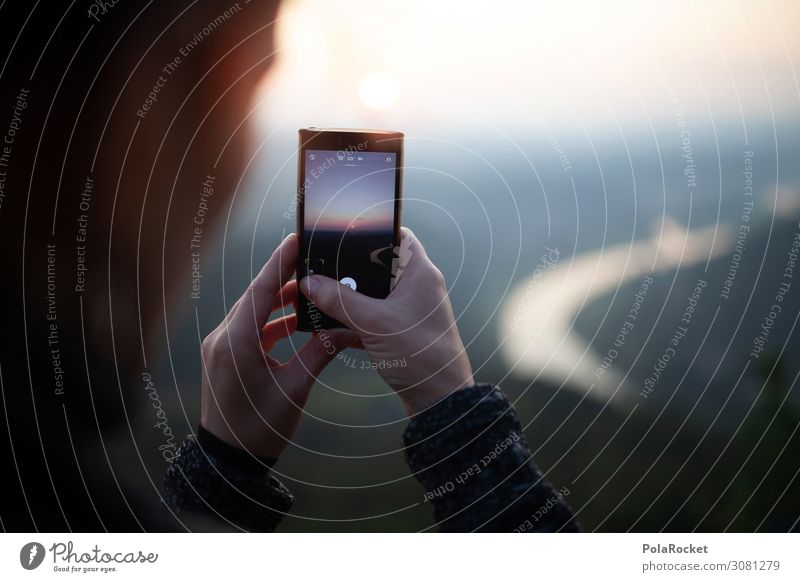 #A2# Keeping the Moment Kunst ästhetisch Horizont Aussicht Handy Handy-Kamera Momentaufnahme Sonnenaufgang Farbfoto mehrfarbig Außenaufnahme Detailaufnahme