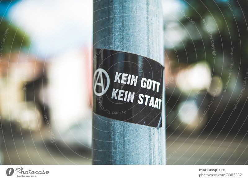 Sticker: Kein Gott - Kein Staat Lifestyle Kindererziehung Bildung Wissenschaften Erwachsenenbildung Kunst Künstler Kultur Jugendkultur Subkultur Etikett Parole