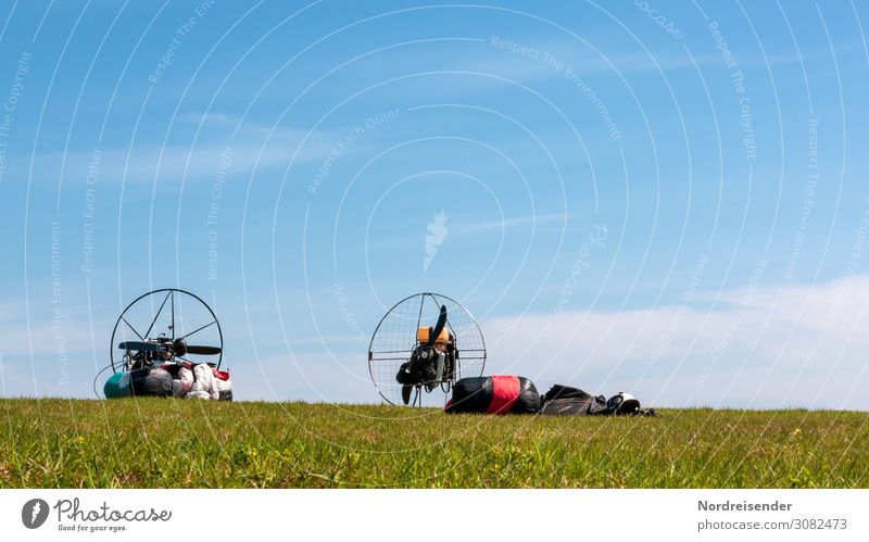 Paragleiter Freizeit & Hobby Freiheit Sport Maschine Motor Technik & Technologie High-Tech Luftverkehr Natur Landschaft Himmel Frühling Sommer Herbst