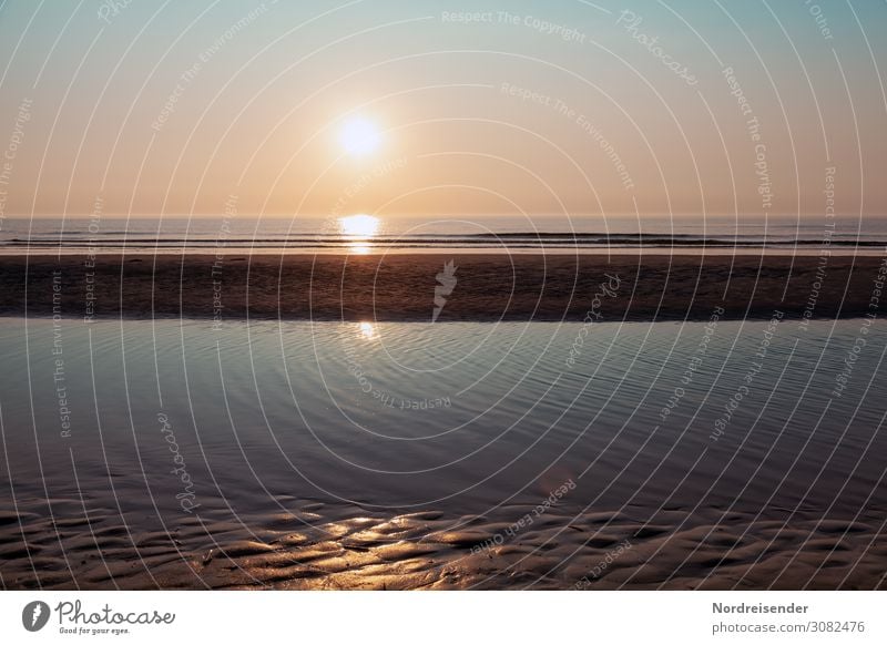 Ein idyllischer Abend an der Nordsee strand meer sandbank abendrot sonnenuntergang wasser ozean nordsee ostsee priel stimmung tropisch idylle paradiesisch