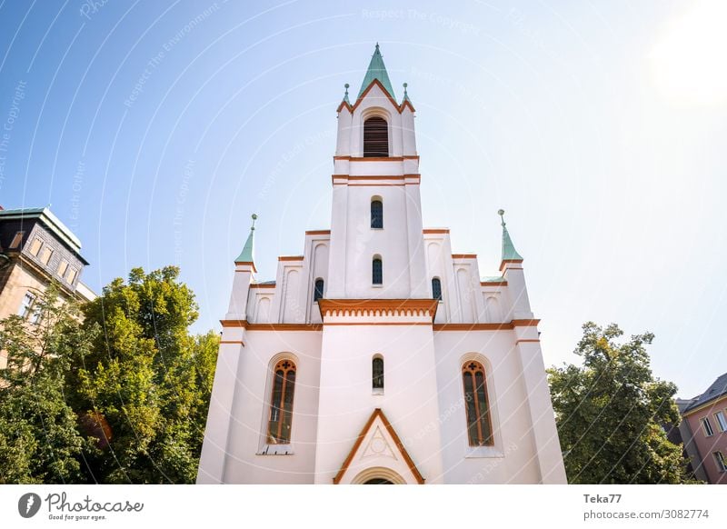 Kirche Cottbus Sommer Deutschland ästhetisch Religion & Glaube Farbfoto Außenaufnahme Tag