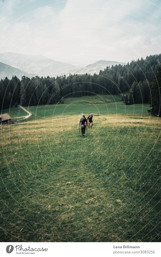 201809 Berge #2 sportlich Ausflug Berge u. Gebirge wandern Mensch Frau Erwachsene Mann Paar Partner Körper 45-60 Jahre Natur Landschaft Tier Himmel Wolken