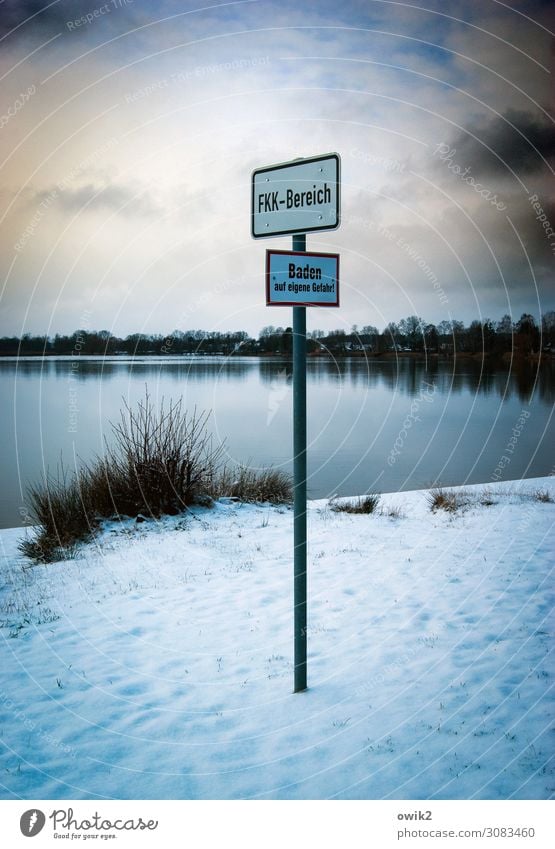 Gut gegen Frostbeulen Umwelt Natur Landschaft Luft Wasser Himmel Wolken Horizont Winter Schönes Wetter Eis Schnee Baum Sträucher Wald Seeufer Strand Metall