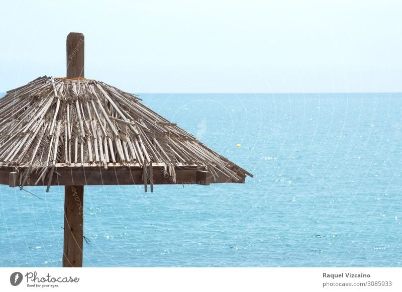 Sommerpostkarte Landschaft Wasser Schönes Wetter Küste Strand Meer Schwimmen & Baden glänzend Ferien & Urlaub & Reisen maritim blau braun Freiheit Farbfoto