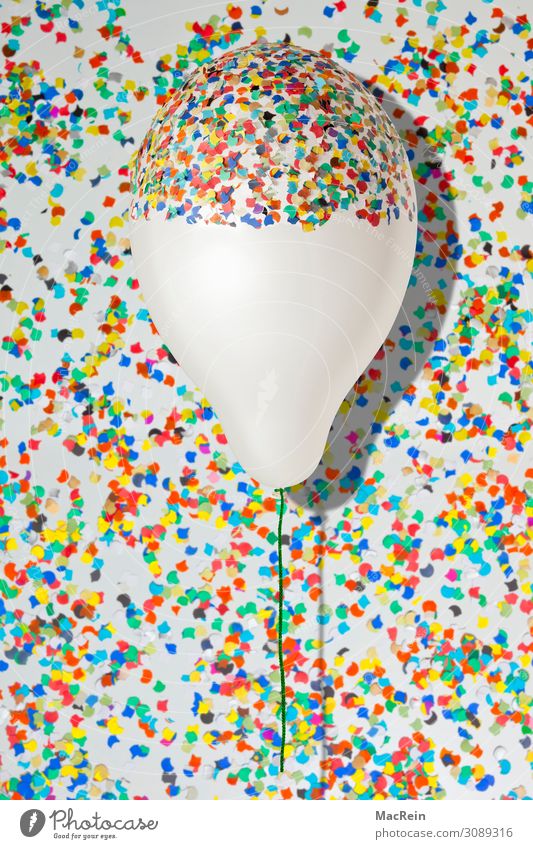 Konfettiballon Freude Feste & Feiern Karneval Silvester u. Neujahr Hochzeit Geburtstag mehrfarbig Ansicht Farbaufnahme Farbe Farbig Fotografie Gruppierung