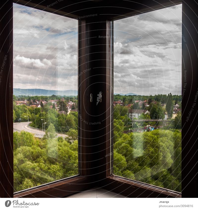 Karlsruhe Umwelt Natur Landschaft Himmel Wolken Sommer Baum Wald Fenster Fensterrahmen Häusliches Leben Symmetrie Farbfoto Innenaufnahme Menschenleer Tag