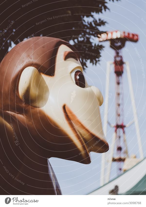 Affe auf der Kirmes Freizeit & Hobby Ausflug Abenteuer Städtereise Dekoration & Verzierung Feste & Feiern Oktoberfest Jahrmarkt Unterhaltungselektronik