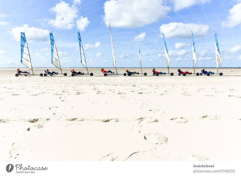 st. peter ording Lifestyle Freizeit & Hobby Ferien & Urlaub & Reisen Sport Fitness Sport-Training Wassersport Mensch Menschengruppe Sonne Sonnenlicht Sommer