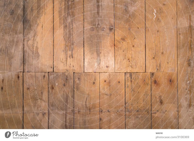 Old wooden floor with vertical boards Design Wärme retro Hintergrundbild Wood building copy space cozy floorboards homey house nobody old rustic unpolished used