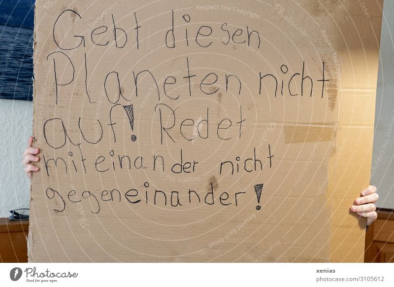 freitags - Gebt diesen Planeten nicht auf! Redet miteinander nicht gegeneinander! fridays for future Finger Umwelt Klima Klimawandel Politik Umweltschutz