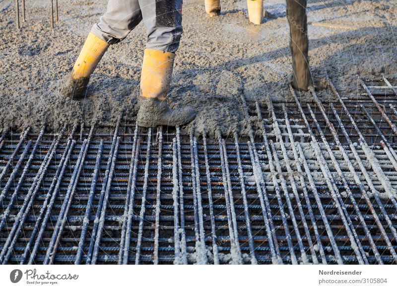 Betonieren Arbeit & Erwerbstätigkeit Beruf Handwerker Arbeitsplatz Baustelle Wirtschaft Industrie Güterverkehr & Logistik Mittelstand Maschine Baumaschine