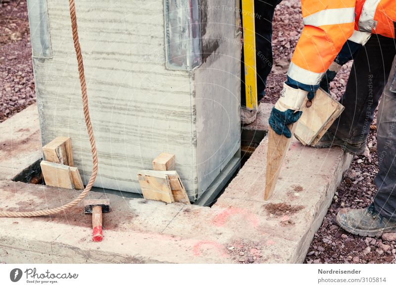 Industriebau Arbeit & Erwerbstätigkeit Beruf Handwerker Arbeitsplatz Baustelle Wirtschaft Güterverkehr & Logistik Werkzeug Mensch Bauwerk Architektur