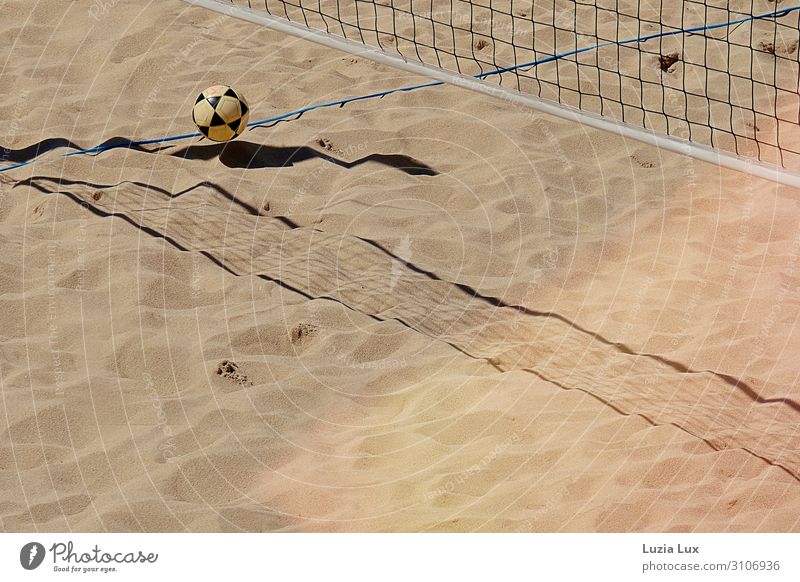 Schatten, Spiel Freude Fitness Freizeit & Hobby Spielen Strand Sport Ballsport Sportstätten Sportveranstaltung Sommer Sonnenstrahlen Netz Wärme Gedeckte Farben