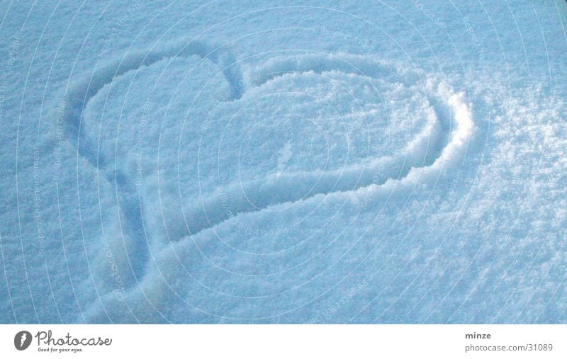 bluecool weiß Herz Schnee blau Liebe