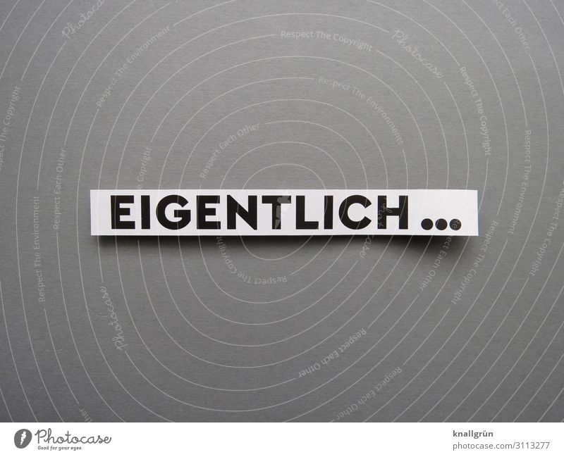 Eigentlich... eigentlich konkret tatsächlich übrigens überhaupt Buchstaben Wort Satz Text Sprache Schriftzeichen Typographie Kommunikation Farbfoto Letter