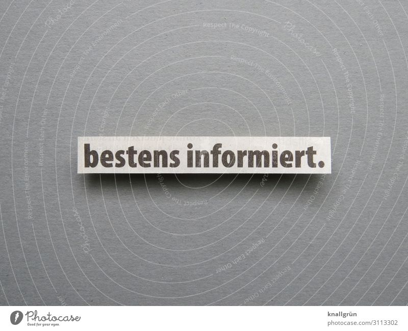 bestens informiert Information Wissen Kommunizieren Bildung lernen Kommunikation intelligent Buchstaben Wort Satz Typographie Text Sprache Verständigung