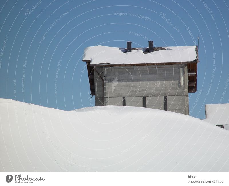 Schneehuus Winter Haus Holz authentisch Architektur Berge u. Gebirge alt