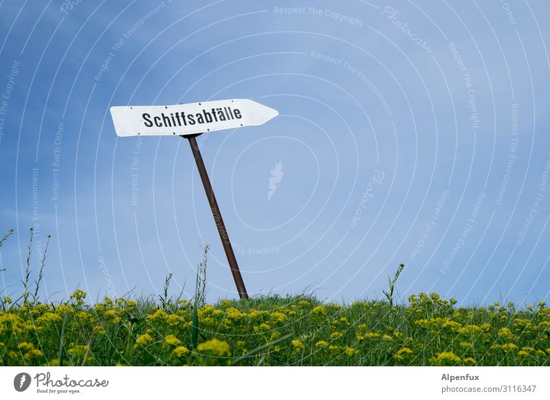 Schiffsabfälle Schilder & Markierungen Hinweisschild Warnschild Dekadenz Ende Energie Gesellschaft (Soziologie) Horizont kaufen Handel Leichtigkeit Mobilität