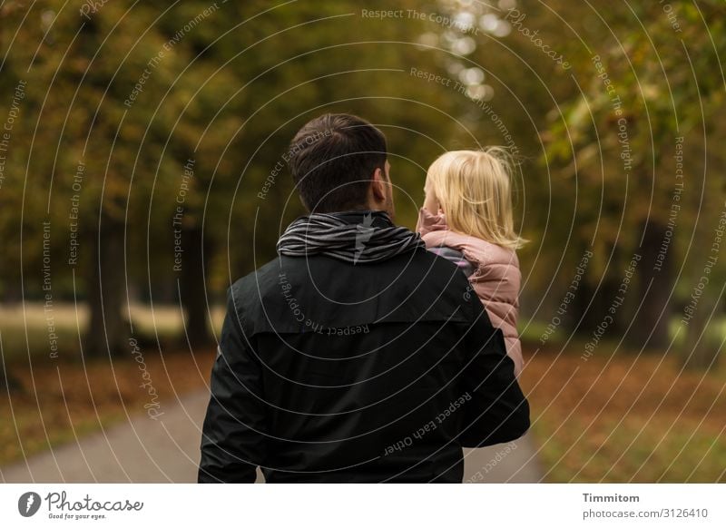 Raus ins Grüne! Ferien & Urlaub & Reisen Ausflug Mensch Kleinkind Mädchen Mann Erwachsene Vater 2 Umwelt Natur Pflanze Herbst Schönes Wetter Baum Allee