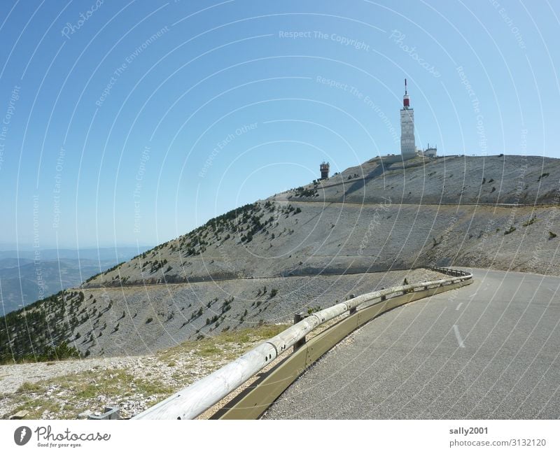 Bergetappe auf den Mont Ventoux... Provence Frankreich Berge u. Gebirge Schönes Wetter Sommer Sonnenlicht Radrennen Tour de France Landschaft Natur Gipfel