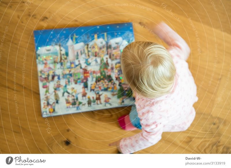 Adventskalender... welche Kinder mögen sie nicht? Lifestyle Stil Weihnachten & Advent Kindererziehung Mensch feminin Kleinkind Mädchen Kindheit Leben Kopf 1