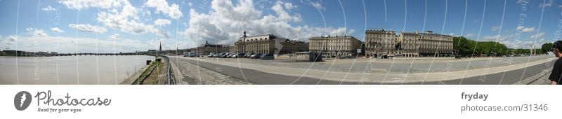 Bordeaux Panorama (Aussicht) Weitwinkel Frankreich Hafenstraße Europa bordeaux groß Panorama (Bildformat)