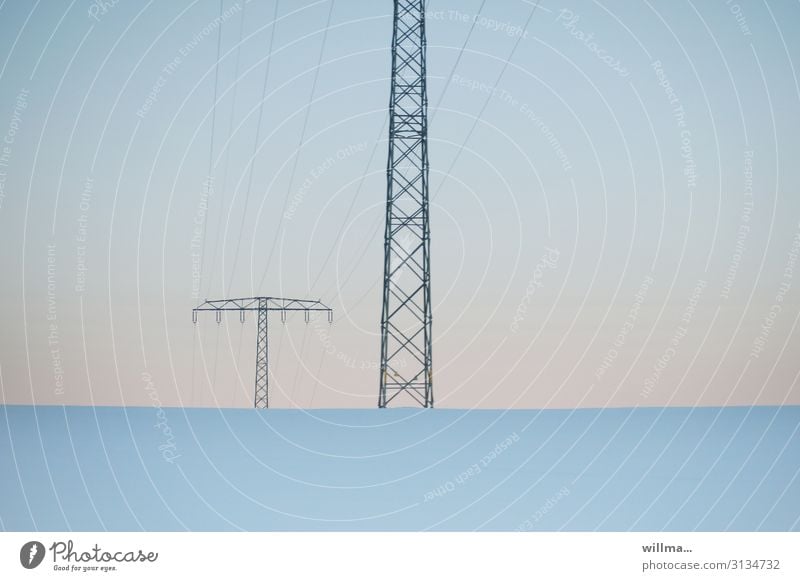 Im Spannungsreich Strommast Hochspannungsmast Freileitungsmast Hochspannungsleitung Energietransport Energiewirtschaft Informationstechnologie Stahlfachwerkmast