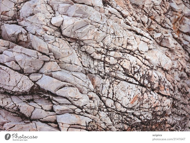 strukturiert Stil Design Dekoration & Verzierung Handwerk Natur Landschaft Urelemente Felsen Berge u. Gebirge Stein Beton alt berühren Aggression eckig fest