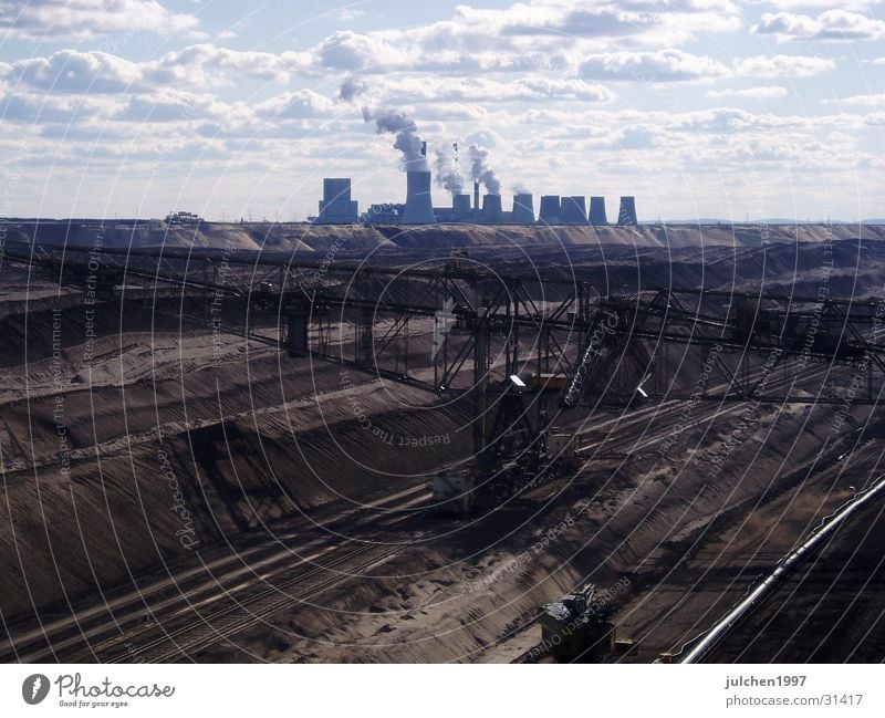 Kohlelandschaft Bergbau Maschine Elektrizität Industrie Energiewirtschaft Landschaft Sand Stromkraftwerke Mond Technik & Technologie Ferne