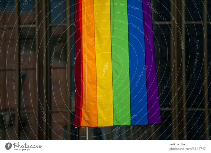 Regenbogenfahne mehrfarbig Fahne Farbe Farbbrillianz Farbwert Farbenspiel Farbverlauf regenbogenfarben Regenbogenflagge Regenbogentuch Homosexualität Verlauf