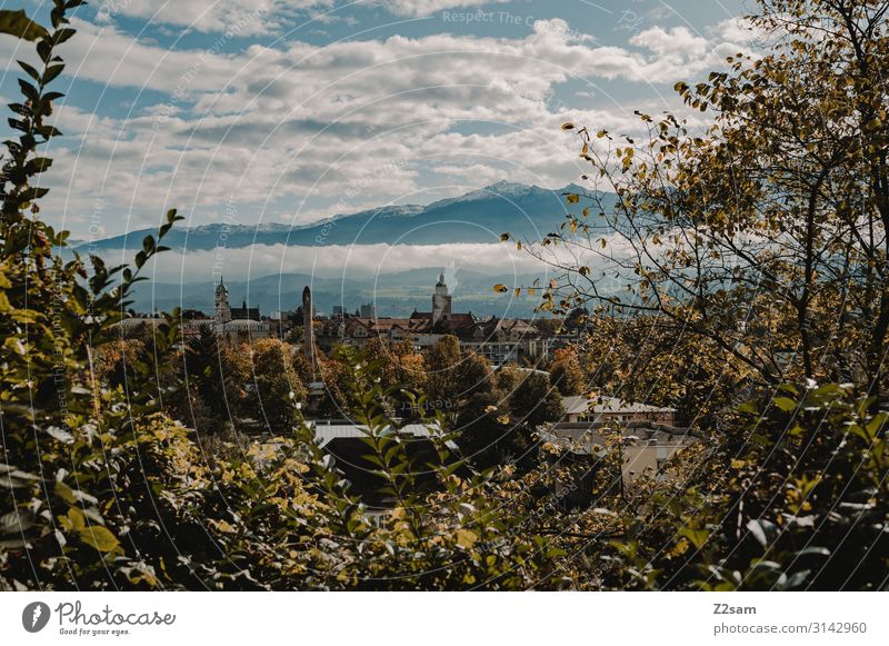 Innsbruck Freizeit & Hobby Ferien & Urlaub & Reisen Tourismus Sightseeing Berge u. Gebirge wandern Umwelt Natur Landschaft Wolken Schönes Wetter Sträucher Alpen