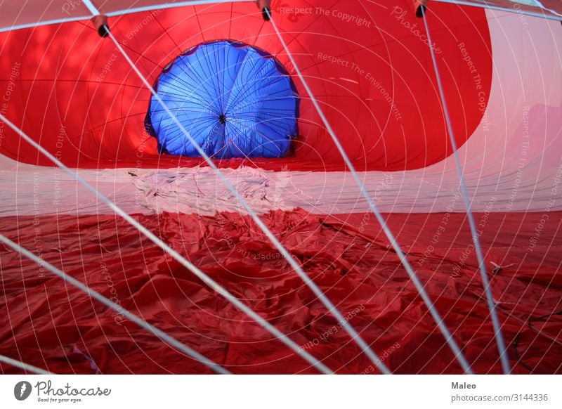 Heißluftballon Luft Feuer Personenverkehr Flamme Sport Himmel Ferien & Urlaub & Reisen Reisefotografie blau heiß Luftballon Ballone Korb Wetter hoch schön rot