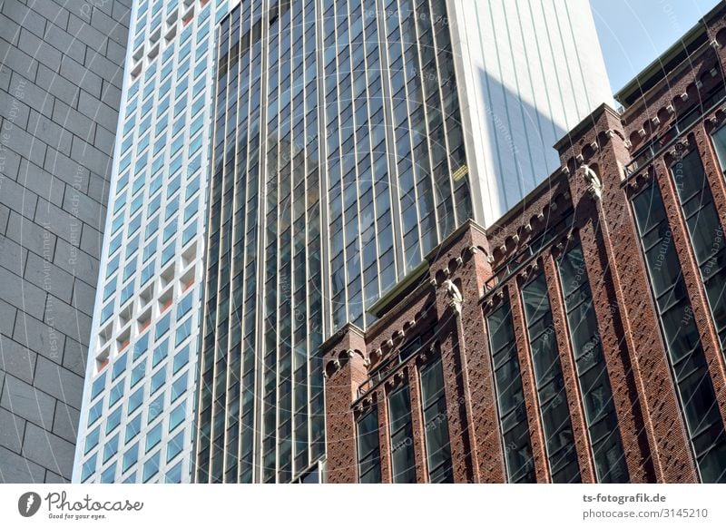 Fassaden ohne Kletterer Reichtum Ferien & Urlaub & Reisen Tourismus Städtereise New York City USA Stadtzentrum Skyline Menschenleer Haus Hochhaus Bankgebäude