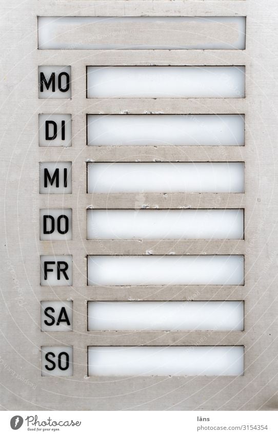 Wochentage Metall Schilder & Markierungen Hinweisschild Warnschild eckig Beginn Ordnung Dienstleistungsgewerbe Zusammenhalt Montag Dienstag Mittwoch Donnerstag