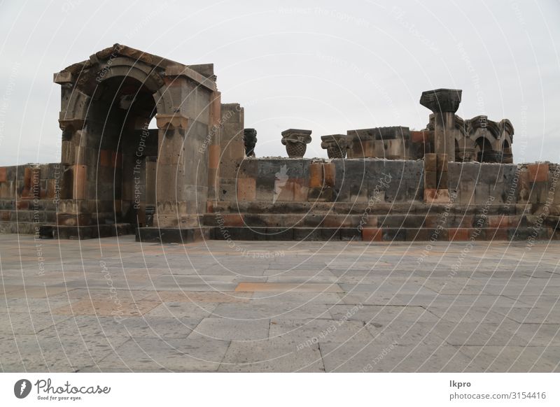 zvartnots die alten Gebäude und die historische Stätte Ferien & Urlaub & Reisen Tourismus Kultur Himmel Kirche Ruine Architektur Denkmal Stein Ornament hoch