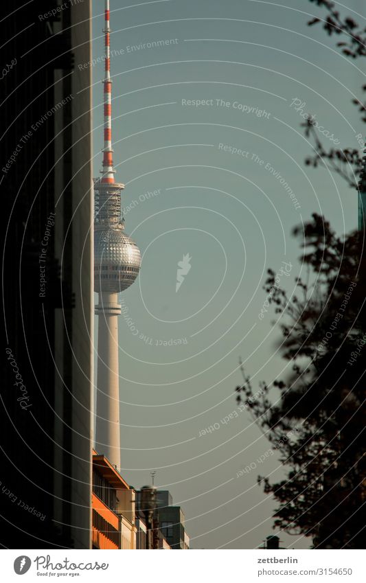 Fernsehturm, Berlin Alexanderplatz Berliner Fernsehturm Hauptstadt Stadt Tourismus Wahrzeichen Straße Verkehr Ferien & Urlaub & Reisen Reisefotografie