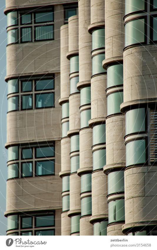 Das Shell-Haus Architektur Bauhaus Etage Fassade Fenster Vorderseite Gebäude schell haus schellhaus shell haus shellhaus Menschenleer Textfreiraum