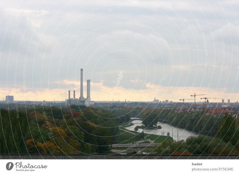 München Alpen Stadt dunkel Bavaria Deutschland Bayern Freistaat Großstadt Farbfoto Außenaufnahme Textfreiraum oben Abend Panorama (Aussicht)