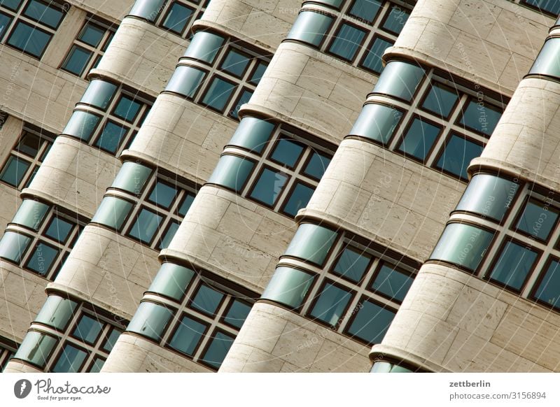 Shell Haus Berlin Architektur Bauhaus Etage Fassade Fenster Vorderseite Gebäude schell haus schellhaus Ecke Neigung Verwaltung Hintergrundbild Menschenleer