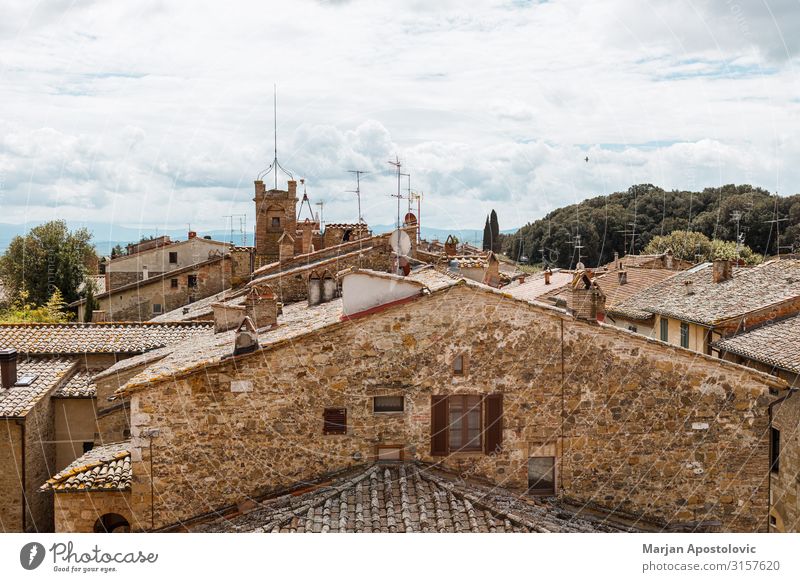 Dächer von Altbauten in San Quirico, Italien Ferien & Urlaub & Reisen Tourismus Architektur Europa Kleinstadt Altstadt alt Stadt Farbfoto Außenaufnahme