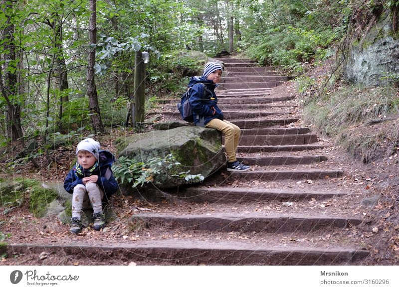 Aufstieg Ferien & Urlaub & Reisen Tourismus Ausflug Abenteuer Expedition Camping Berge u. Gebirge wandern Mensch Kleinkind Junge Geschwister Bruder