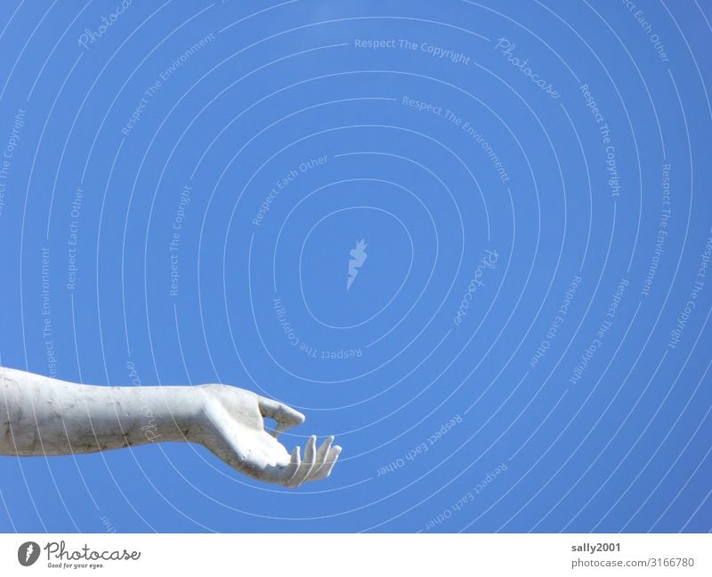 Weltschmerz | haste mal 'n Euro...? androgyn Arme Hand 1 Mensch Denkmal Armut Mitgefühl Güte Opferbereitschaft Menschlichkeit Solidarität Hilfsbereitschaft