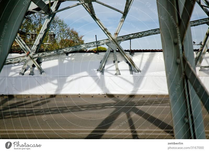 Blaues Wunder, Querformat Altstadt Architektur Brücke Dresden Elbufer Elbe Hauptstadt Ferien & Urlaub & Reisen Reisefotografie Sachsen Stadt Städtereise