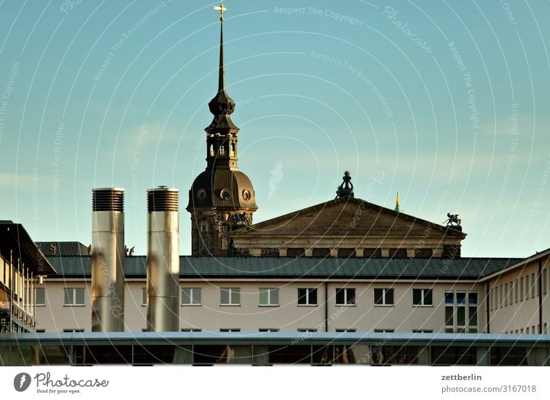 Dresdener Mischung Sachsen Hauptstadt Haus Gebäude Architektur Fassade Fenster Panorama (Aussicht) Landtag Semperoper Residenzschloss Himmel Himmel (Jenseits)