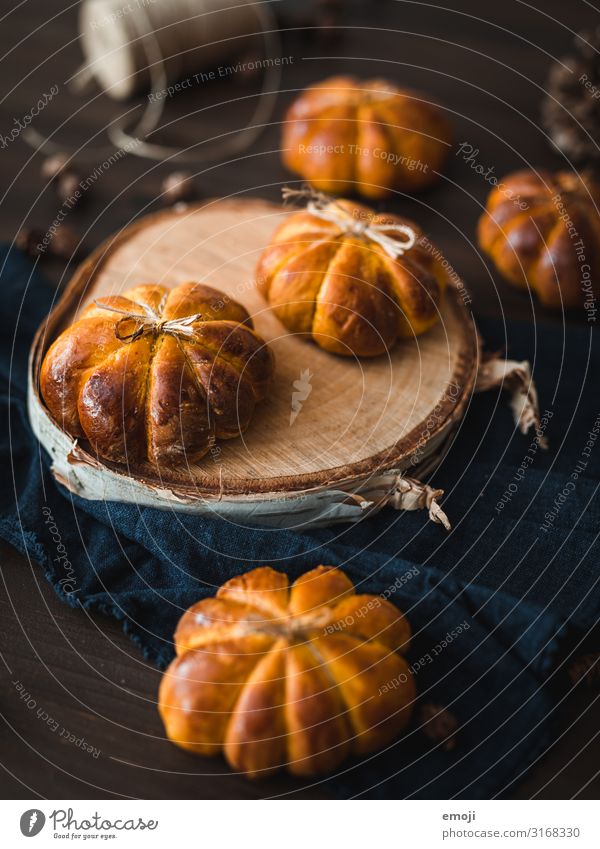 Kürbis-Brötchen Teigwaren Backwaren Brot Ernährung Frühstück Büffet Brunch Vegetarische Ernährung Slowfood lecker Kreativität Kürbiszeit kürbisbrot